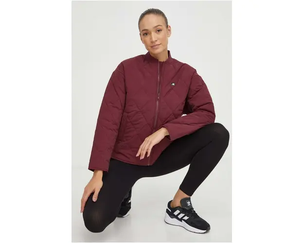 New Balance geaca femei, culoarea bordo, de tranzitie, oversize