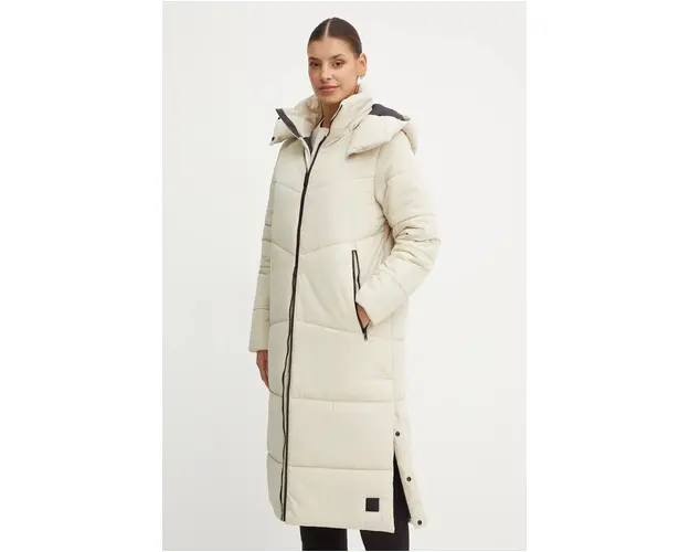 Jack Wolfskin geaca femei, culoarea gri, de iarna