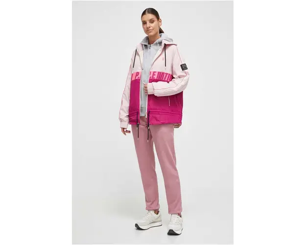 P.E Nation geaca femei, culoarea roz, de tranzitie, oversize