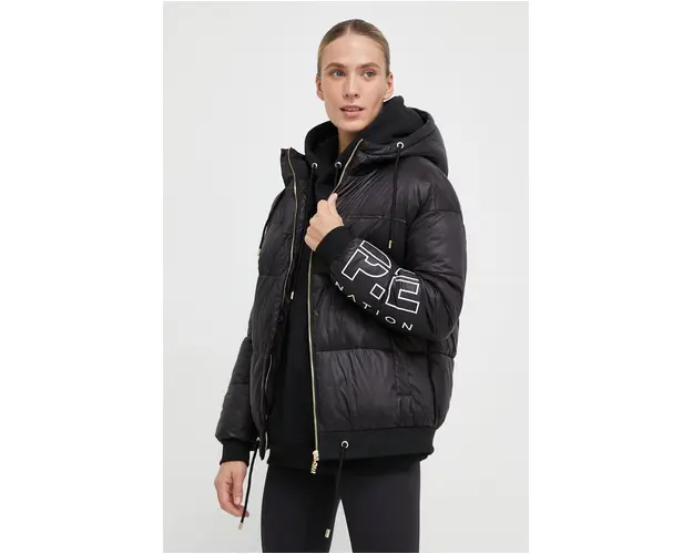 P.E Nation geaca femei, culoarea negru, de iarna, oversize