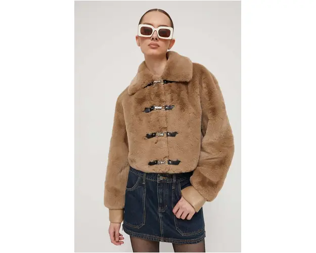 Rotate geaca femei, culoarea bej, de tranzitie