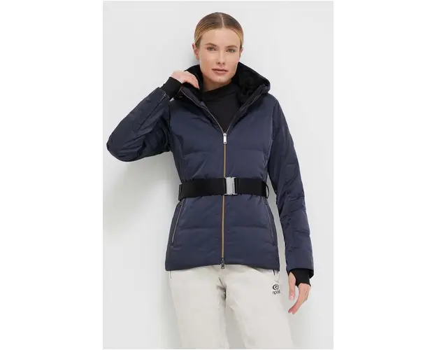 Descente geaca de schi din puf Luna culoarea albastru marin