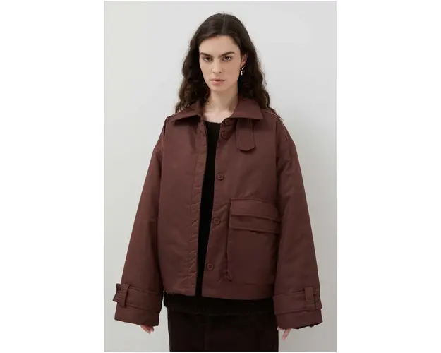 Lovechild geaca femei, culoarea maro, de tranzitie, oversize