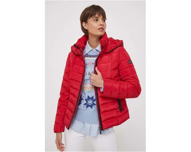 Artigli geaca femei, culoarea rosu, de iarna