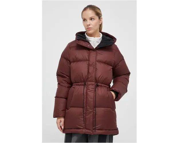 Peak Performance geaca de puf femei, culoarea maro, de iarna