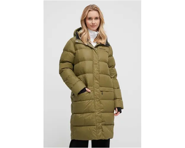 Peak Performance geaca de puf femei, culoarea verde, de iarna