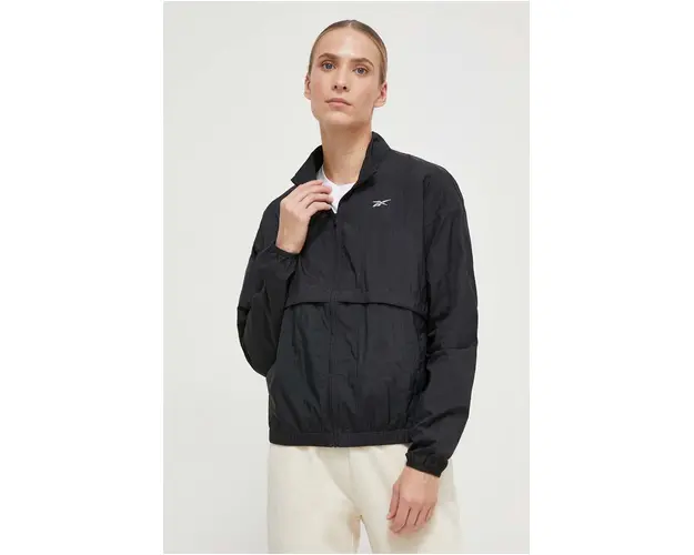 Reebok windbreaker culoarea negru, de tranzitie