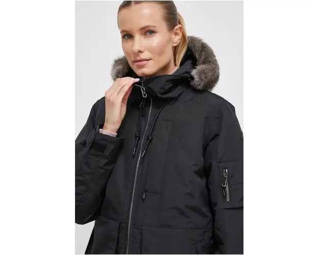 Burton geaca de puf femei, culoarea negru, de iarna