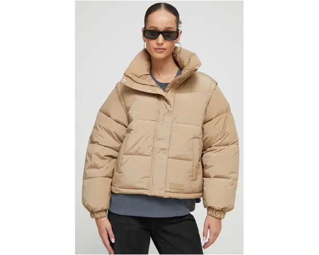 Sixth June geaca femei, culoarea maro, de iarna, oversize