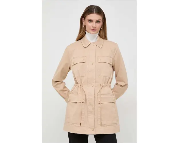 MICHAEL Michael Kors geaca femei, culoarea bej, de tranzitie