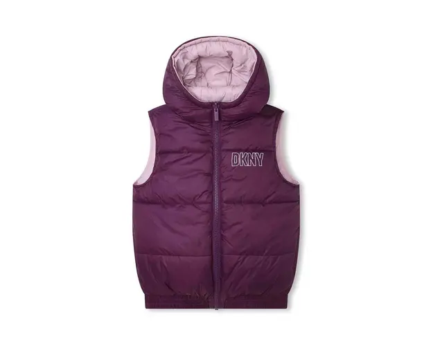 Dkny vesta cu doua fete pentru copii culoarea violet
