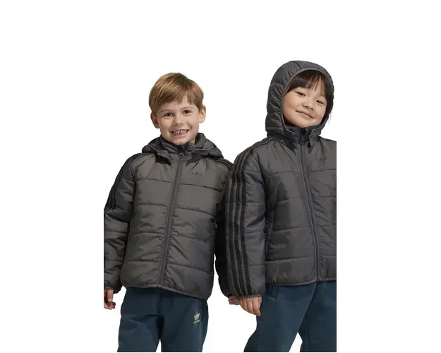 adidas Originals geaca copii culoarea gri