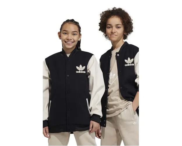 adidas Originals geaca bomber pentru copii culoarea negru