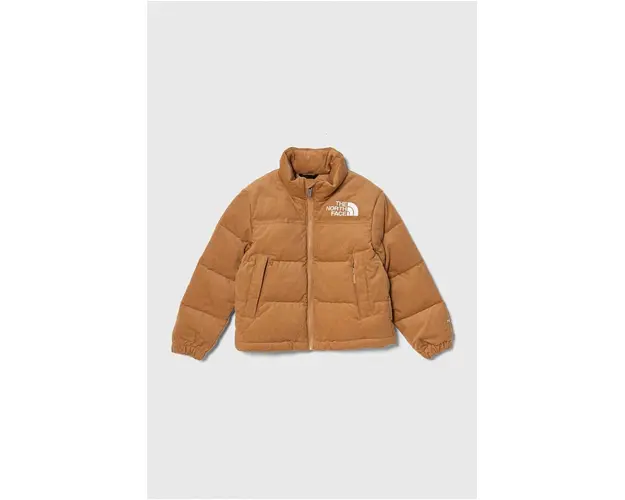 The North Face geaca de puf pentru copii 1996 RETRO NUPTSE JACKET culoarea maro