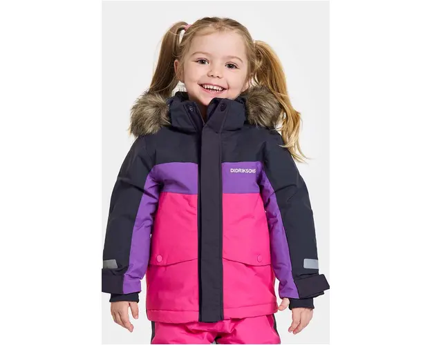 Didriksons geaca de iarna pentru copii BJÄRVEN KIDS PARKA culoarea roz