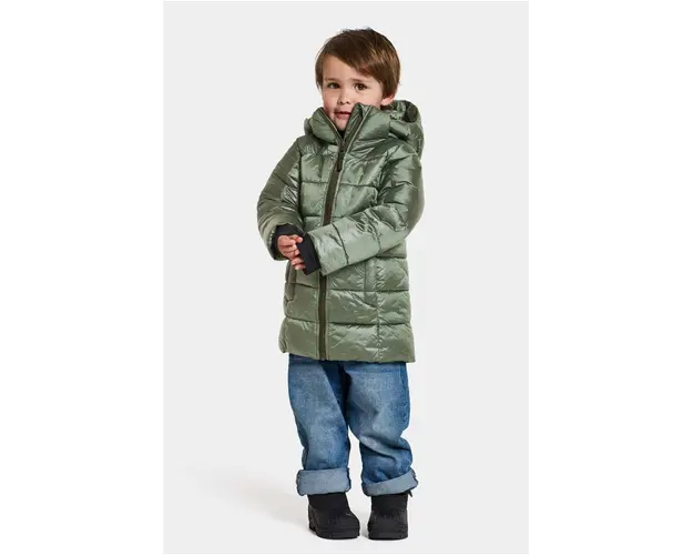 Didriksons geaca copii TAJGAN KD PUFF PARKA culoarea verde
