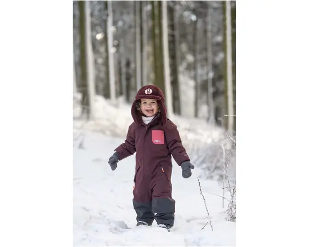 Jack Wolfskin salopeta copii GLEEL 2L INS culoarea bordo