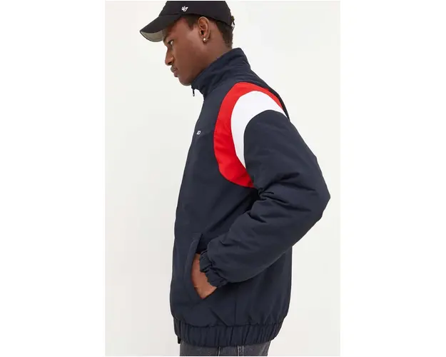 Tommy Jeans geaca barbati, culoarea albastru marin, de tranzitie