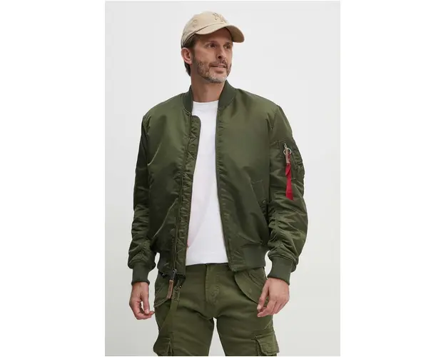 Alpha Industries geaca bomber MA-1 VF 59 barbati, culoarea verde, de tranzitie 191118.257