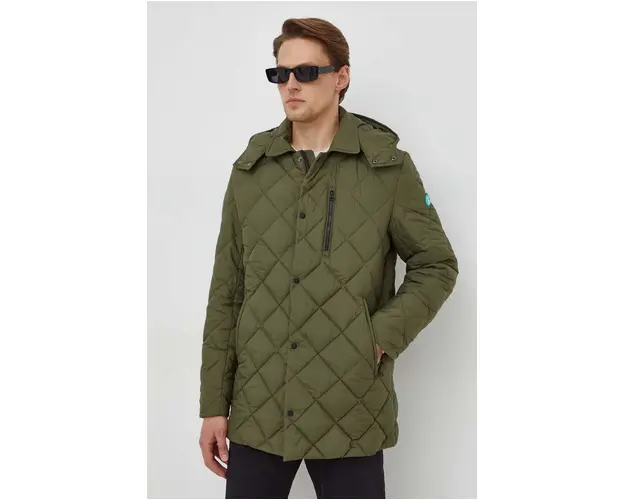 Save The Duck geaca barbati, culoarea verde, de iarna