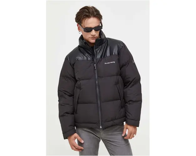 Filling Pieces geaca barbati, culoarea negru, de iarna