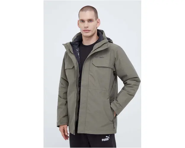 Columbia geaca barbati, culoarea verde, de tranzitie