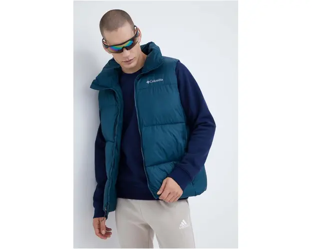 Columbia vesta Puffect II barbati, culoarea turcoaz, de iarna