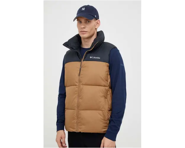 Columbia vesta Puffect II barbati, culoarea maro, de iarna