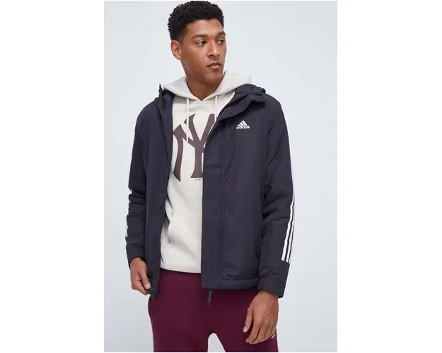 adidas geaca barbati, culoarea negru, de tranzitie