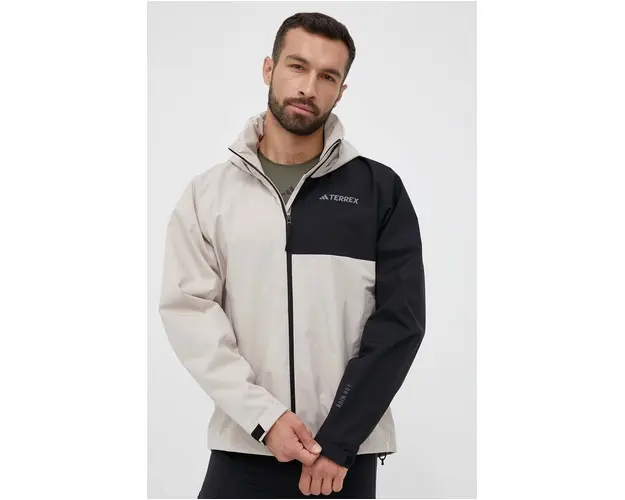 adidas TERREX geaca de ploaie Multi RAIN.RDY barbati, culoarea bej