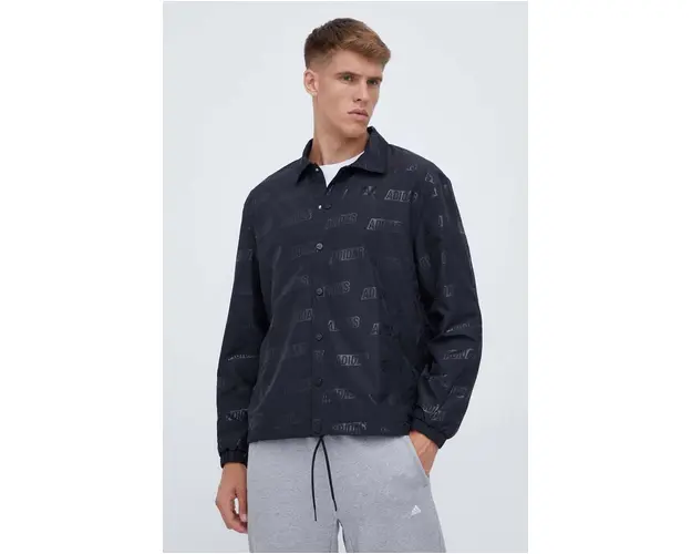 adidas geaca barbati, culoarea negru, de tranzitie