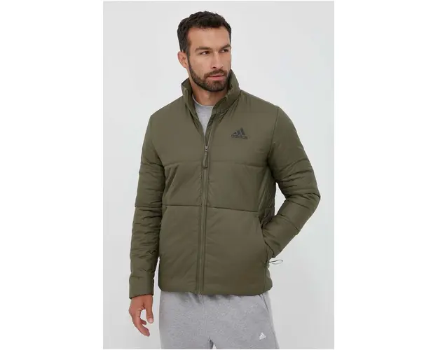 adidas geaca barbati, culoarea verde, de iarna