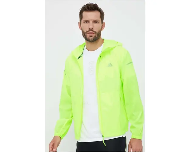 adidas Performance windbreaker Ultimate culoarea verde, de tranzitie