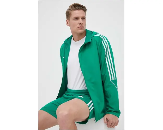 adidas Performance jacheta de antrenament Tiro 23 culoarea verde, de tranzitie