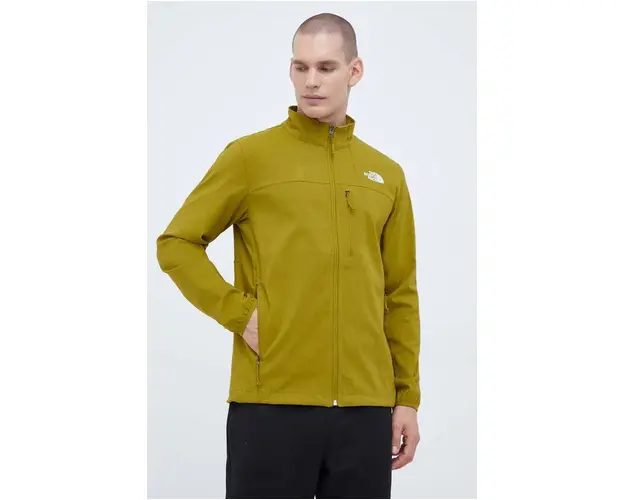 The North Face geaca barbati, culoarea verde, de tranzitie