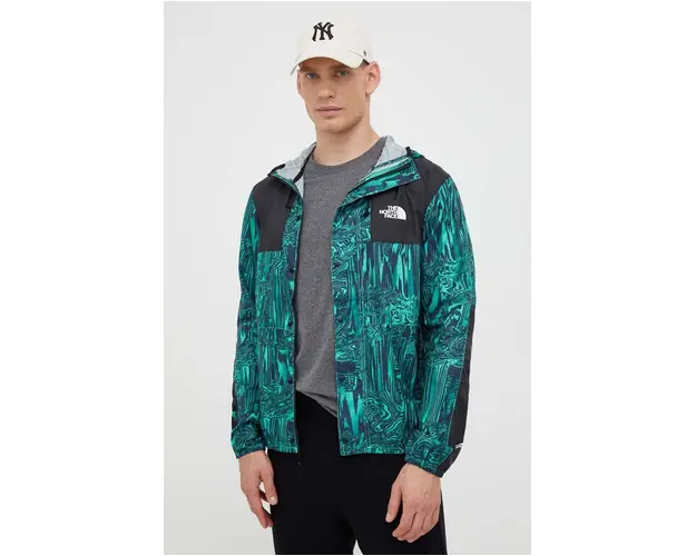 The North Face windbreaker culoarea verde, de tranzitie