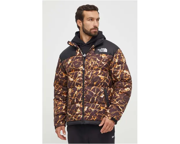The North Face geaca de puf Lhotse Jacket barbati, culoarea maro, de iarna, oversized NF0A3Y23OS31
