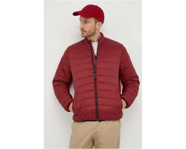 Pepe Jeans geaca barbati, culoarea bordo, de tranzitie