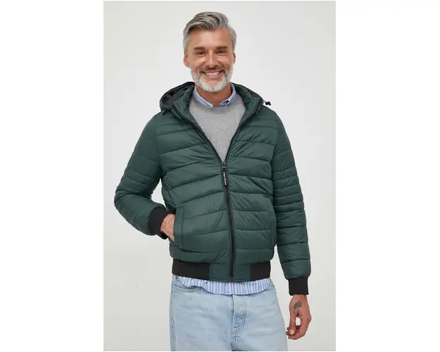 Pepe Jeans geaca barbati, culoarea verde, de tranzitie