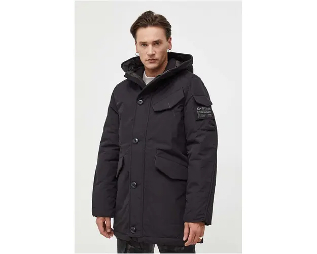 G-Star Raw geaca barbati, culoarea negru, de iarna
