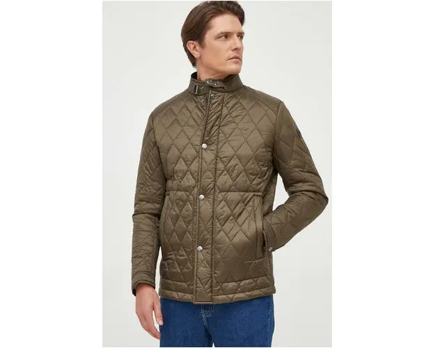 Joop! geaca barbati, culoarea verde, de tranzitie