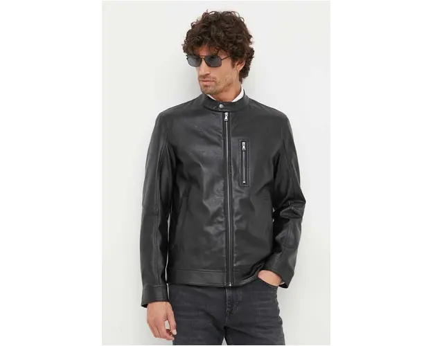 Sisley geaca barbati, culoarea negru, de tranzitie