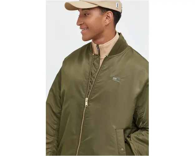 Tommy Jeans geaca bomber culoarea verde, de tranzitie