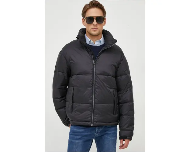 Trussardi geaca barbati, culoarea negru, de iarna