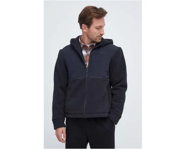 Jack Wolfskin geaca barbati, culoarea negru, de tranzitie