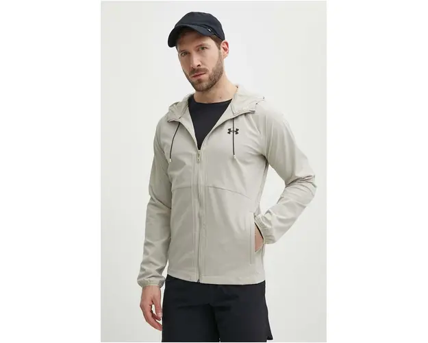 Under Armour geaca barbati, culoarea bej, de tranzitie, 1377171
