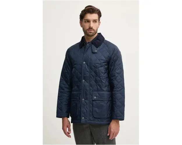 Barbour geaca Ashby Quilt barbati, culoarea negru, de tranzitie, MQU1638