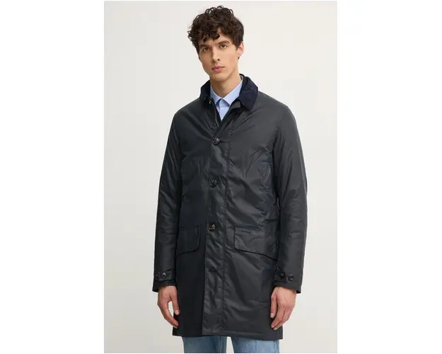 Barbour jacheta de bumbac culoarea albastru marin, de tranzitie