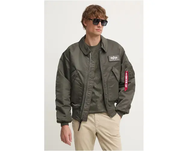 Alpha Industries geaca barbati, culoarea gri, de iarna