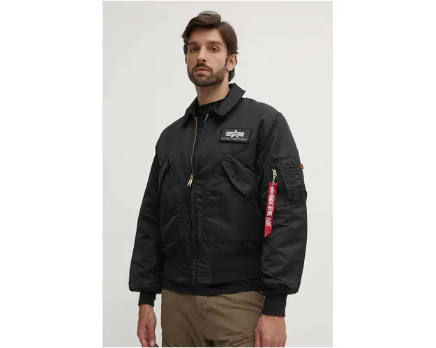 Alpha Industries geaca CWU 45 barbati, culoarea negru, de iarna 100102.03